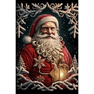 DIY Christmas Theme Diamond Painting Kits, Including, Resin Rhinestones, Diamond Sticky Pen, Tray Plate, Glue Clay, Santa Claus, 40x30x0.5mm(DIY-U002-02G)