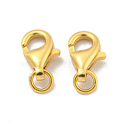 925 Sterling Silver Lobster Claw Clasps, Real 18K Gold Plated, 10x5x2.5mm(X-STER-C005-09G)