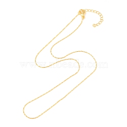Gold Plated Tin Alloy Snake Chain Fine Necklaces,, with Lobster Claw Clasps, 18 inch, 0.5mm(NJEW-BB10181-18)