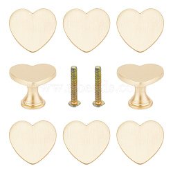 Alloy Drawer Knob, with  Screw, Cabinet Pulls Handles for Drawer Accessories, Heart, Gold, 32x34x25mm, Hole: 3.8mm(FIND-WH0152-321)
