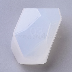 DIY Faceted Beads Silicone Molds, Resin Casting Molds, For UV Resin, Epoxy Resin Jewelry Making, White, 68x48x47mm(DIY-G010-55A)