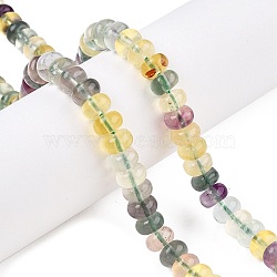 Natural Colorful Fluorite Beads Strands, Rondelle, 8x5mm, Hole: 1mm, about 41~44pcs/strand, 7.80~8''(19.8~20.5cm)(G-T138-75)