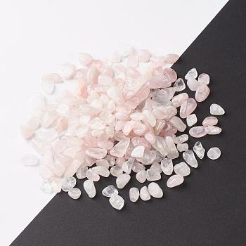 Natural Rose Quartz Beads, No Hole/Undrilled, Nuggets, Tumbled Stone, Vase Filler Gems, 9~15x6~10x3~7mm, about 1000pcs/1000g