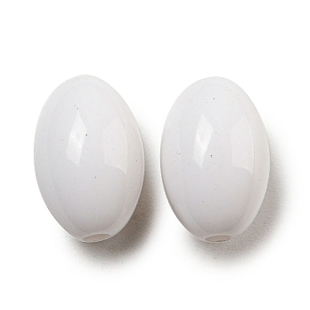 Opaque Acrylic Beads, Barrel, White, 14x9mm, Hole: 2mm, about 755pcs/500g