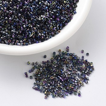 MIYUKI Delica Beads, Cylinder, Japanese Seed Beads, 11/0, (DB2206) Magic Blue, 1.3x1.6mm, Hole: 0.8mm, about 10000pcs/bag, 50g/bag