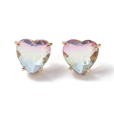 Glass Stud Earring(EJEW-C077-04KCG)-2