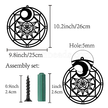 Iron Pendant Decorations(HJEW-WH0013-011)-2