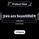 PVC You Are Beautiful Self Adhesive Car Stickers(STIC-WH0013-10A)-2