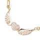 Heart Wings Brass Micro Pave Clear Cubic Zirconia Paperclip Chain Bracelet Sets(BJEW-JB10483)-4