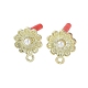 Rack Plating Golden Alloy with ABS Pearl Stud Earring Findings(EJEW-B036-03G-15)-1
