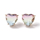 Glass Stud Earring(EJEW-C077-04KCG)-2