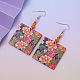 Acrylic & Glass Dangle Earrings(FS-WG5F1EE-01)-1