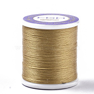 Nylon 66 Coated Beading Threads for Seed Beads, Goldenrod, 0.1mm, about 54.68 yards(50m)/roll(NWIR-R047-004)