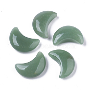 Moon Shape Natural Green Aventurine Healing Crystal Pocket Palm Stones, for Chakra Balancing, Jewelry Making, Home Decoration, 30x20.5x9.5mm(G-T132-001C)