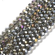 Electroplate Glass Beads Strands, AB Color Plated, Faceted, Rondelle, Thistle, 6x5mm, Hole: 1mm, about 85~88pcs/strand, 16.1~16.5 inch(41~42cm)(X-EGLA-A034-T6mm-B19)