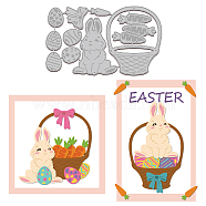 Easter Theme Carbon Steel Cutting Dies Stencils, for DIY Scrapbooking, Photo Album, Decorative Embossing Paper Card, Stainless Steel Color, Rabbit Pattern, 8.4x14x0.08cm(DIY-WH0309-681)