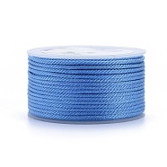 Polyester Braided Cords, for Jewelry Making Beading Crafting, Cornflower Blue, 2mm, about 21.87 yards(20m)/roll(OCOR-I006-A01-21)
