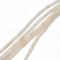 Natural Golden Silk Jade Beads Strands, Column, 4.3~5.6x2.3~2.5mm, Hole: 0.9mm, about 82~86pcs/strand, 14.96~17.71 inch(38~45cm)(G-B004-A05)