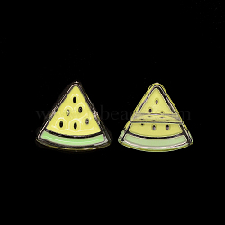 Resin Enamel Beads, Transparent, Watermelon, Yellow, 24x26x9mm, Hole: 3.5mm(RESI-CJC0008-32D)