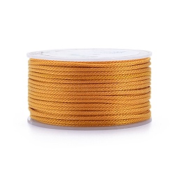 Polyester Braided Cords, for Jewelry Making Beading Crafting, Dark Orange, 2mm, about 21.87 yards(20m)/roll(OCOR-I006-A01-06)