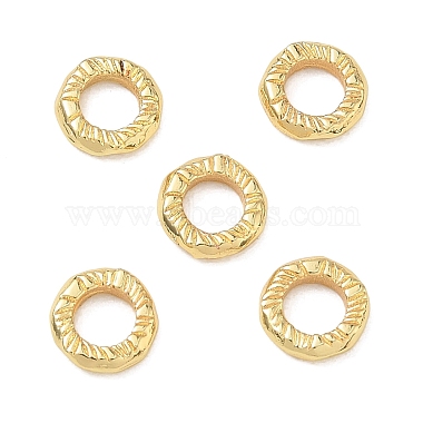 Brass Textured Linking Rings(KK-D289-32G)-1
