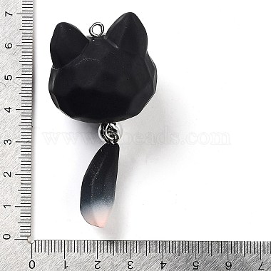 不透明樹脂の子猫のベルの大きなペンダント(RESI-A032-01P-02)-3