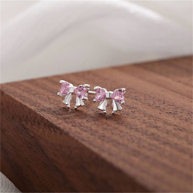 Pink Sterling Silver Earrings