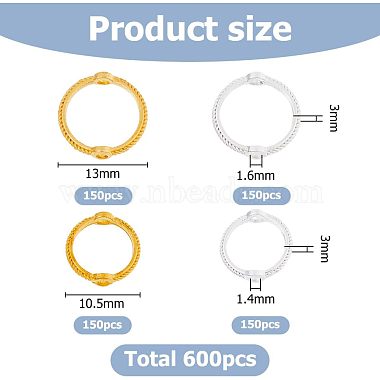 600Pcs 4 Styles Alloy Bead Frames(FIND-HS0001-08)-2