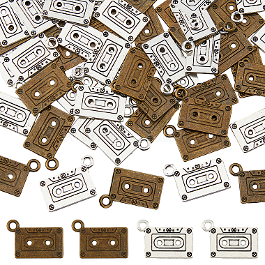 Mixed Color Rectangle Alloy Pendants