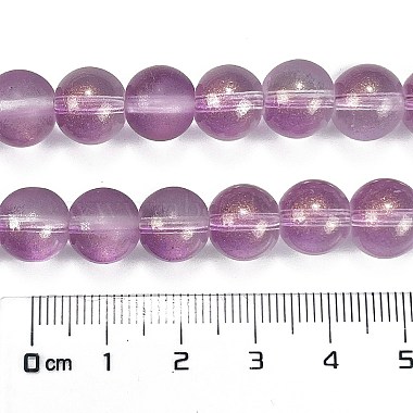 Frosted Transparent Glass Bead Strands(GLAA-P065-10mm-07)-3