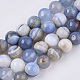 agate &agrave; rayures naturelles / brins de perles d'agate(X-G-S359-046-01)-1