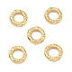 Brass Textured Linking Rings(KK-D289-32G)-1