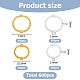 600Pcs 4 Styles Alloy Bead Frames(FIND-HS0001-08)-2
