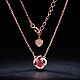 Shegrace flower glamourous véritable plaqué or rose 925 pendentif en argent sterling colliers(JN450A)-3
