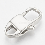 304 Stainless Steel Lobster Claw Clasps, Rectangle, Stainless Steel Color, 23x12x5mm, Hole: 4.5x4mm(STAS-T033-09)