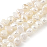 Natural Cultured Freshwater Pearl Beads Strands, Two Sides Polished, Grade 3A, Floral White, 3~4mm, Hole: 0.5mm, about 48pcs/strand, 6.89''(17.5cm)(PEAR-A006-02B)