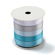 10M 5 Colors Polyester Ribbon, for Gift Wrapping, Dark Turquoise, 3/8 inch(10mm), 2m/color(OCOR-Q026-03G)