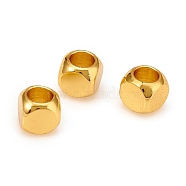 Long-Lasting Plated Brass Spacer Beads, Cube, Golden, 4x4x4mm, Hole: 2.5mm(X-KK-D160-31G)