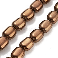 Synthetic Non-magnetic Hematite Beads Strands, Oval, Copper Plated, 9.5~10x8x6mm, Hole: 1.4mm, about 39pcs/strand, 14.96''(38cm)(G-P545-F01-01B)