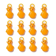 Handmade Lampwork Glass Pendants, Bears, Dark Orange, 22~26x12~16x8~10mm, Hole: 1.5~2.5mm(X-LAMP-L074-04)