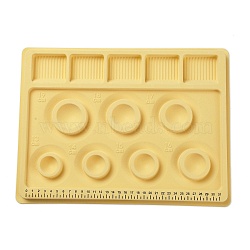 Plastic Bracelet Design Boards, Rectangle, Yellow, 26.4x35.3x1.5cm(ODIS-P012-01)