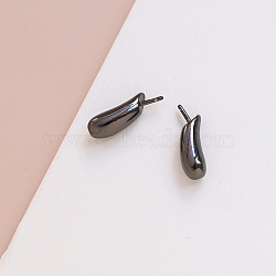 Brass Head Pins, for Ghost Witch Baroque Pearl Making, Dog Ear, Gunmetal, 15x5mm(BAPE-PW0001-18B)