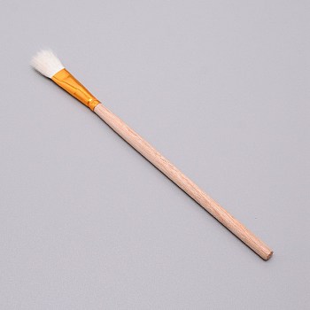 Wooden Paint Brush, with Wool, Clay Tool, BurlyWood, 17.5x1.1x0.65cm