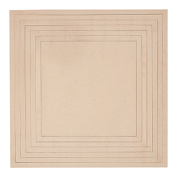 Poplar Wood Sheets & Rings, for Clay Plate Guide, Square, PapayaWhip, 20~30x20~30x0.45cm, 7pcs/set
