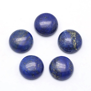 Natural Lapis Lazuli Cabochons, Half Round, Dyed, 12x5~6mm