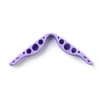 Reusable TPR Anti Fog Nose Bridge Strip, Prevent Eyeglasses from Fogging Bracket, Lilac, 12x1.1x1cm, Hole: 2mm & 6mm & 8mm