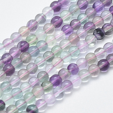 Colorful Round Fluorite Beads