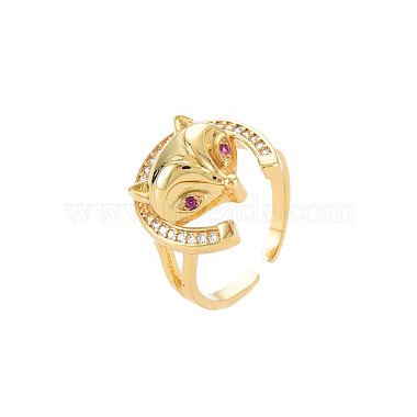 Brass Micro Pave Cubic Zirconia Cuff Rings(RJEW-S045-147G)-3