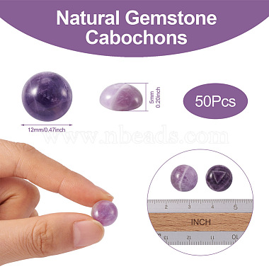 Cabujones de amatista naturales(G-R416-12mm-30)-3