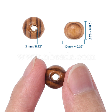 Perles de bois naturel non teintes(X-TB611Y-10mm-LF)-2